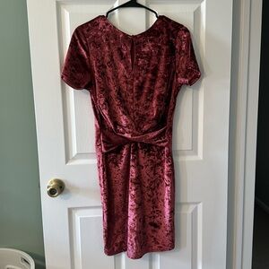 Pink Crushed Velvet Dress